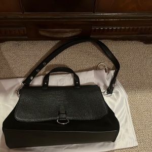 Rebecca Minkoff Black leather and suede , front magnetic flap